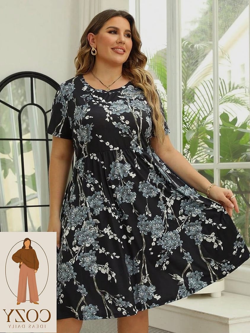 Floral Dress With Statement Belt