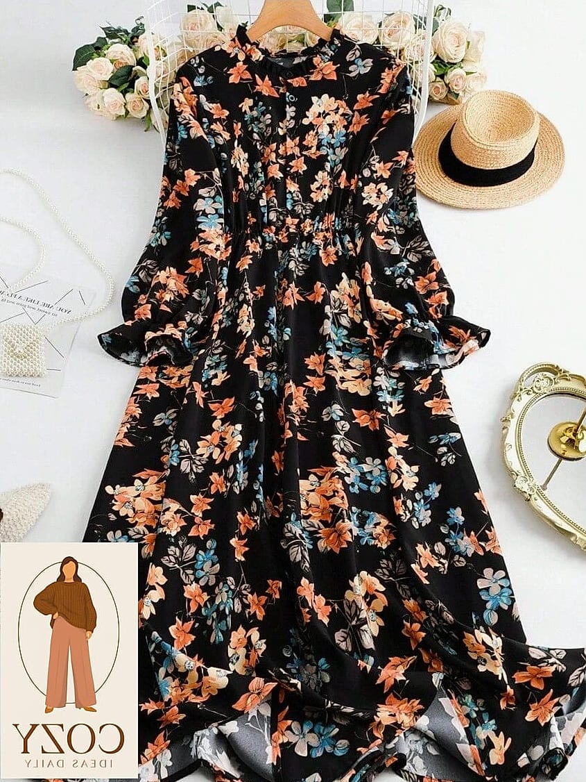 The Floral Print Maxi Gown