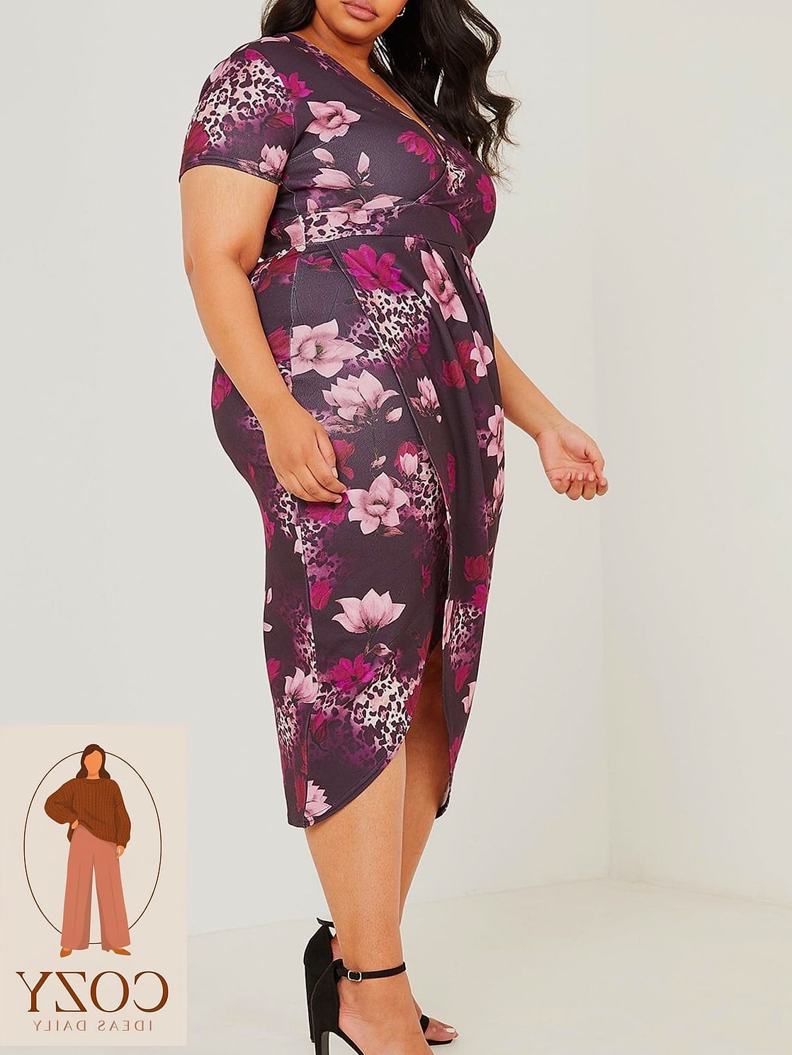 The Floral Wrap Midi in Multicolor