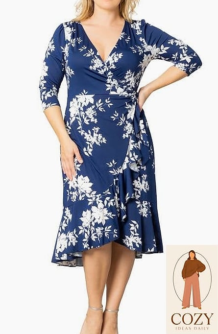 Floral Wrap Dress for a Garden Restaurant Date