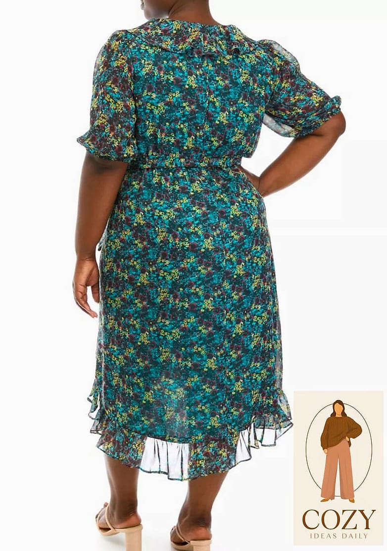 Floral Wrap Midi Dresses For Instant Brightness