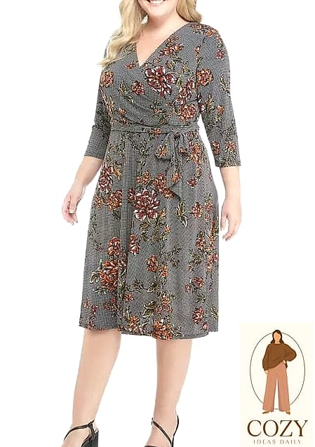 Floral Wrap Dress for a Daytime Party