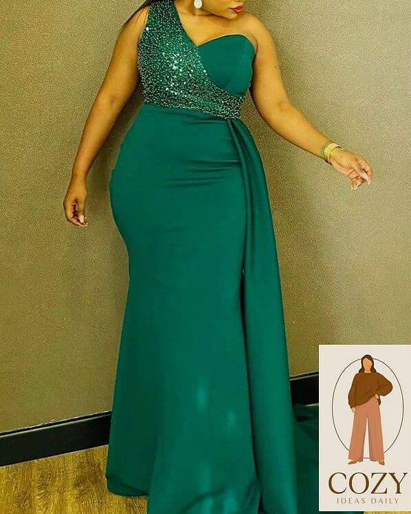 Forest Green Velvet Dress for Winter Weddings