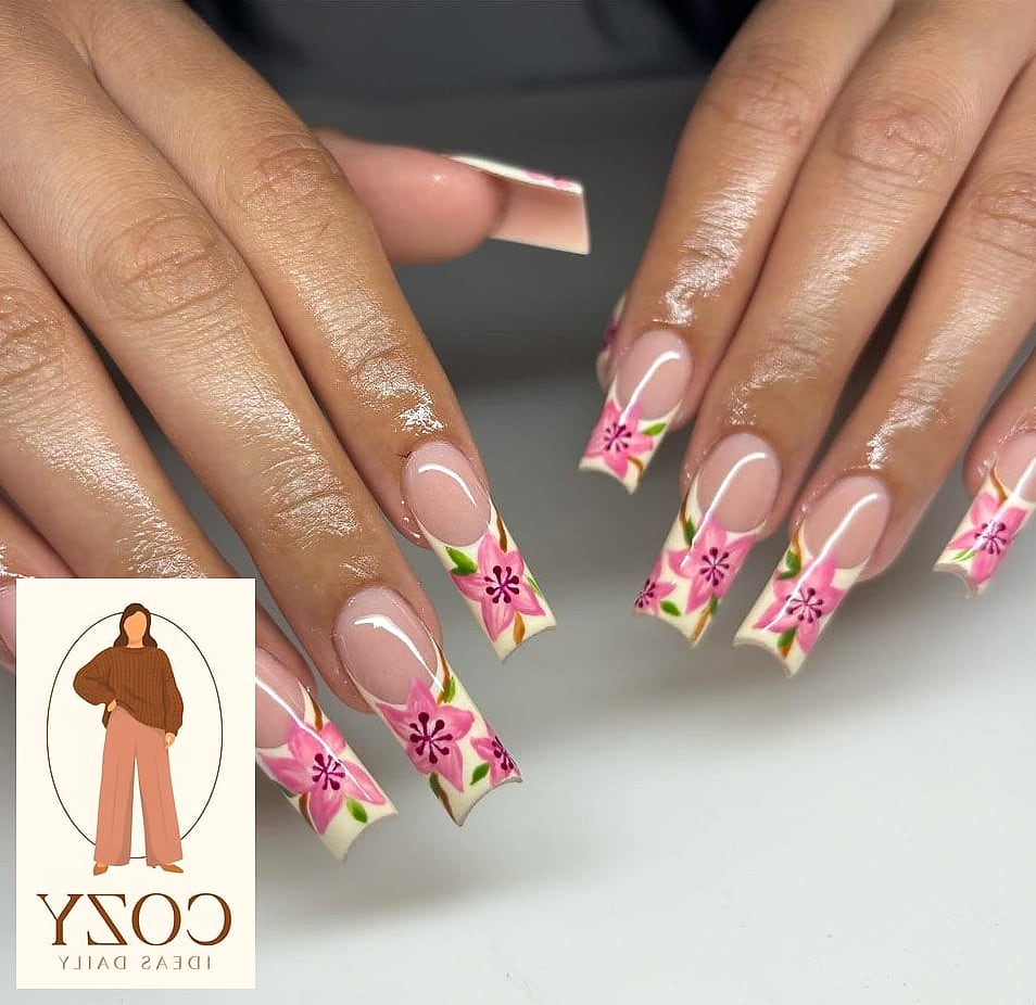 The French Tip Nails and Neutral Outfit Combo