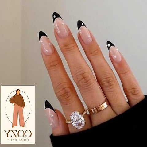 French Tip Nails With A Punk-Inspired Outfit