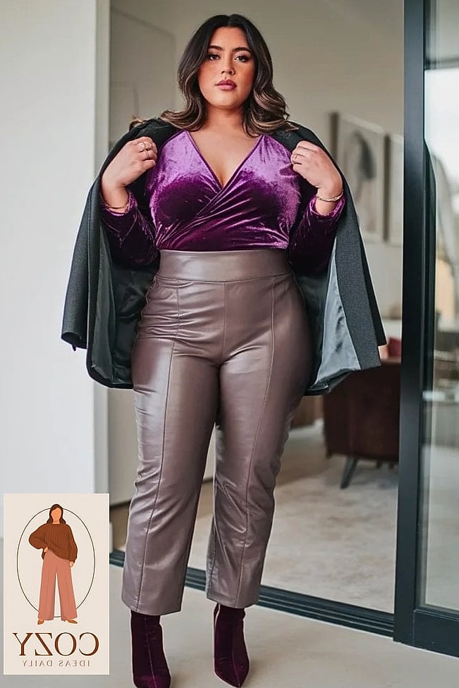 The Halter Bodysuit and Faux Leather Skirt