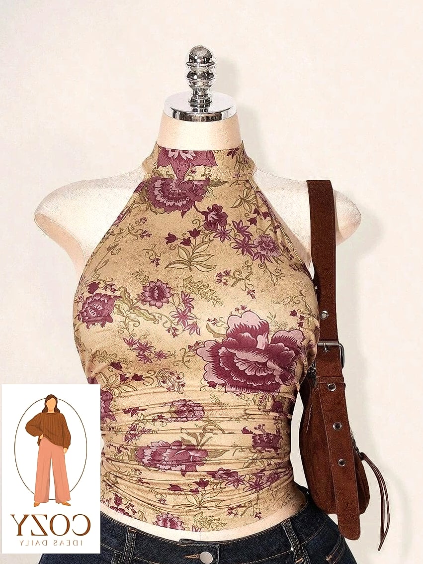 Halter Top and Flare Jeans