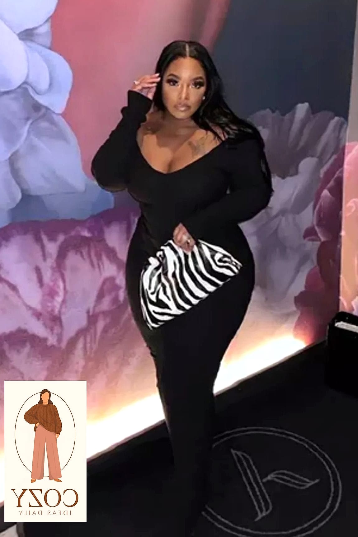 Head-to-Toe Animal Print on Black