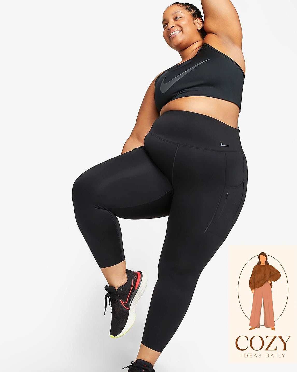 23 Plus Size Workout Outfits You Need to Try Next 5 High-Waisted Leggings and a Cropped Hoodie