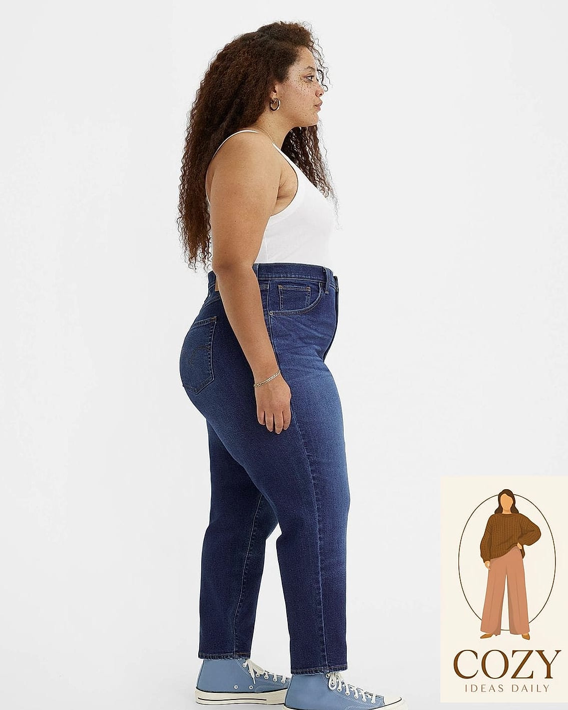 High-Waisted Biker Shorts Under an Oversized Tee