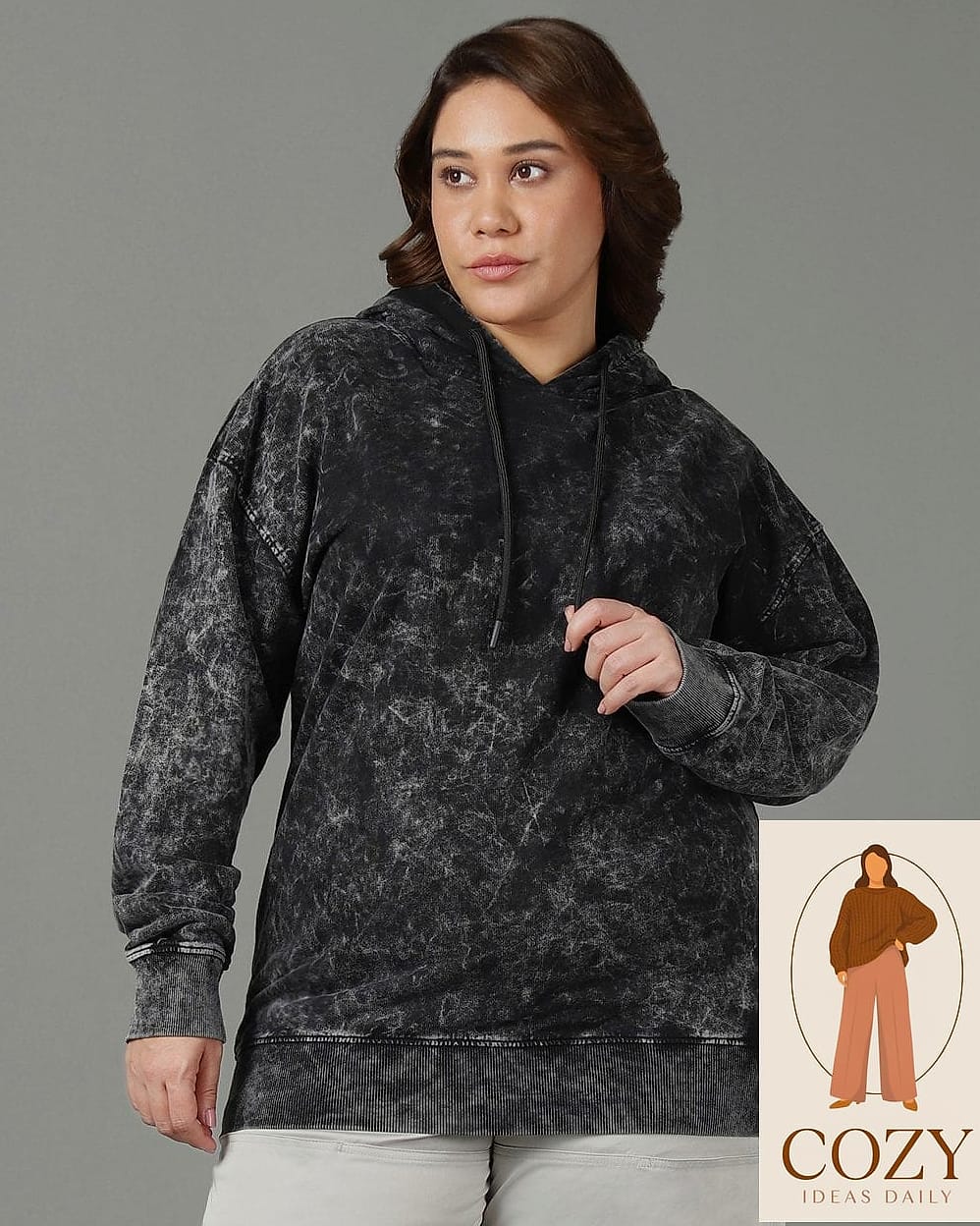 Hoodie Layered Under A Trench Coat