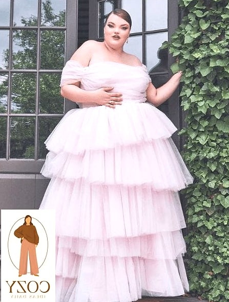 Hot Pink Wrap Gown for Evening Weddings