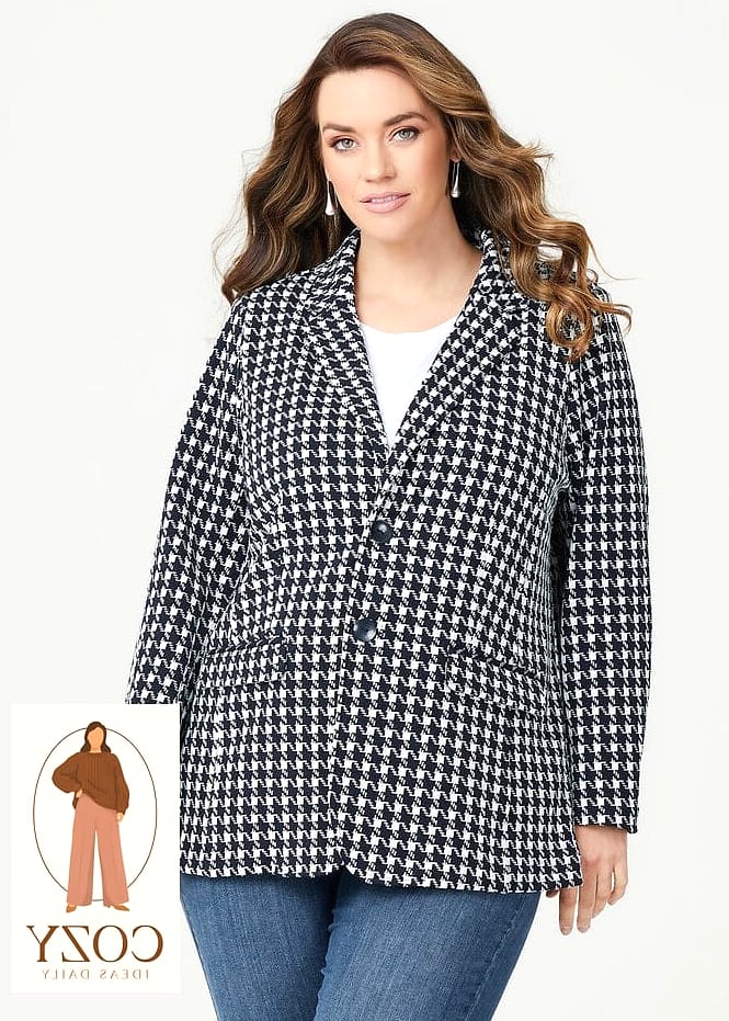 The Houndstooth Blazer for a Trend Update