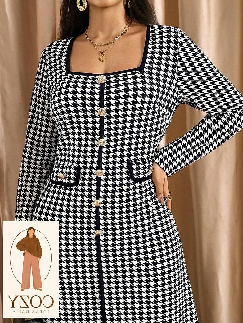 The Houndstooth Formal Dress