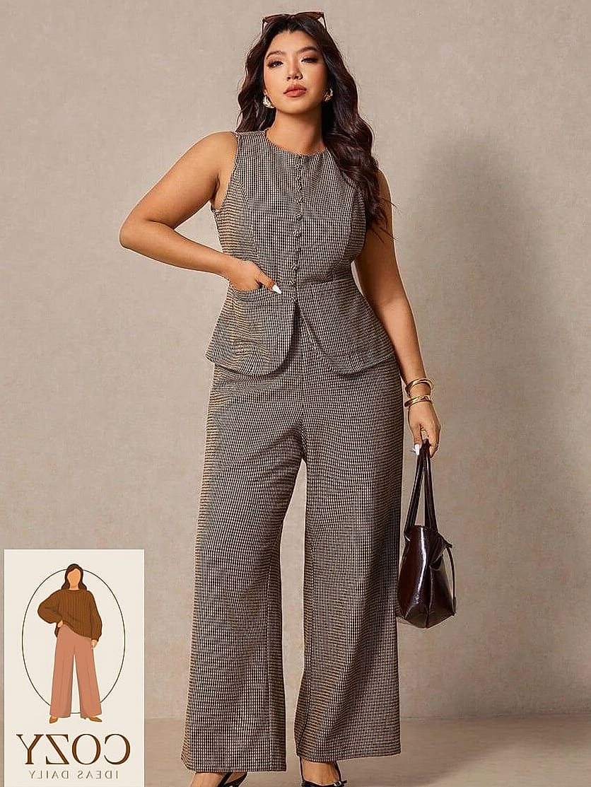 Houndstooth Pieces Mixed With Solids