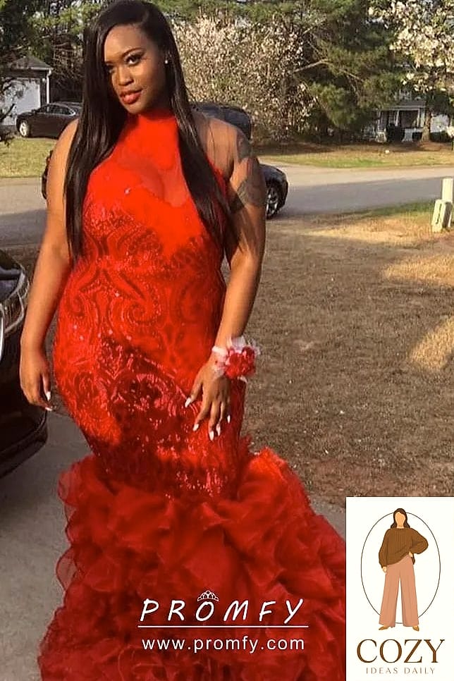 The Illusion Neckline Beaded Gown