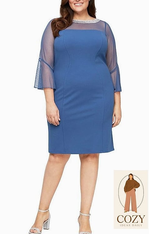 The Illusion Neckline Gown in Wine
