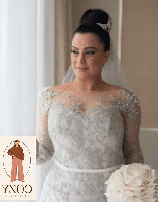 23 Plus Size Wedding Guest Dress Summer You Need to Try Next 21 The Illusion Neckline Gown