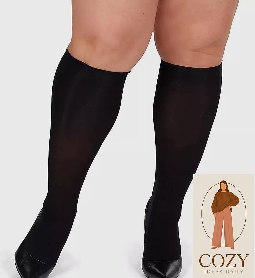 Knee-High Boots With a Structured Dress