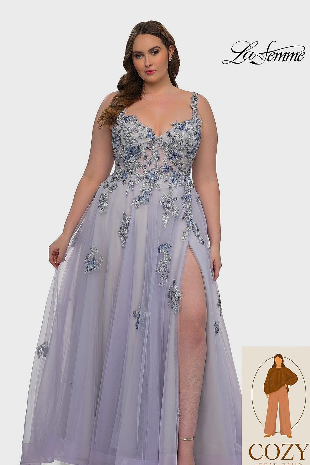 Lace Long Sleeve Gown