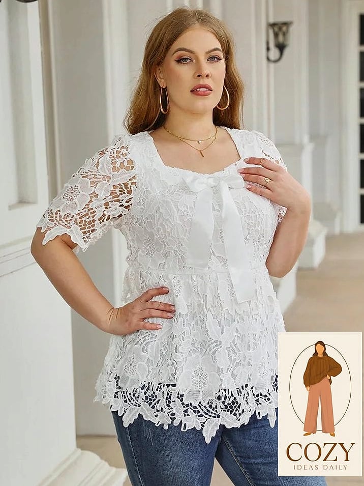 Lace Top and Leather Skirt Pairing