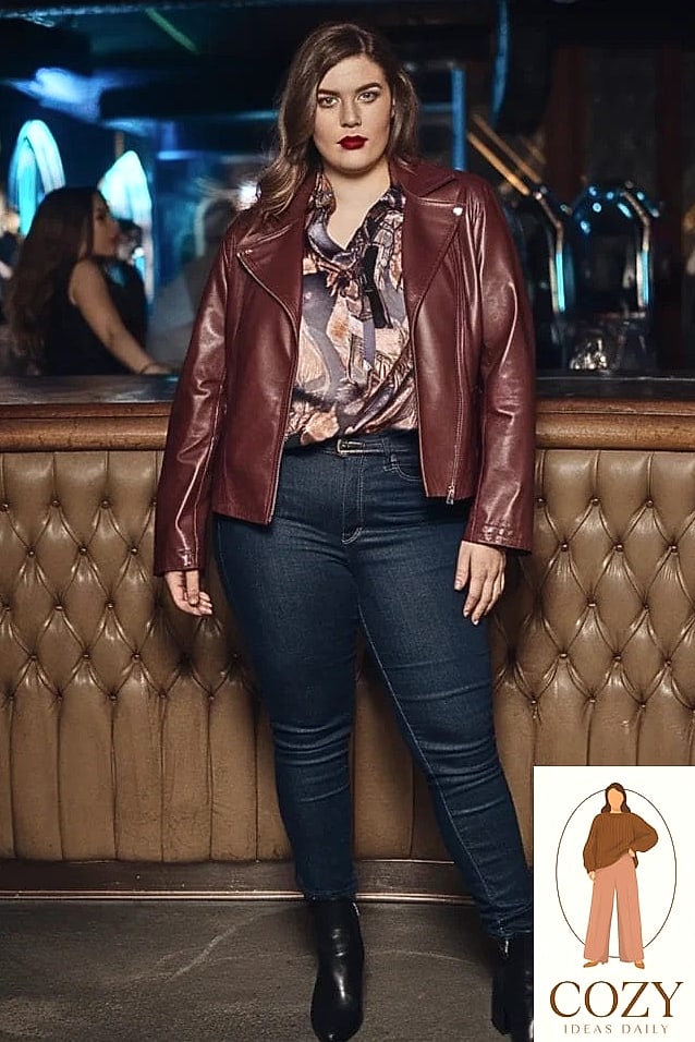Leather Jacket and Midi Skirt Pairing