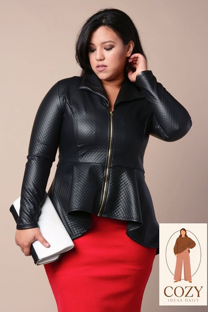 Leather Jacket Over a Slip Dress
