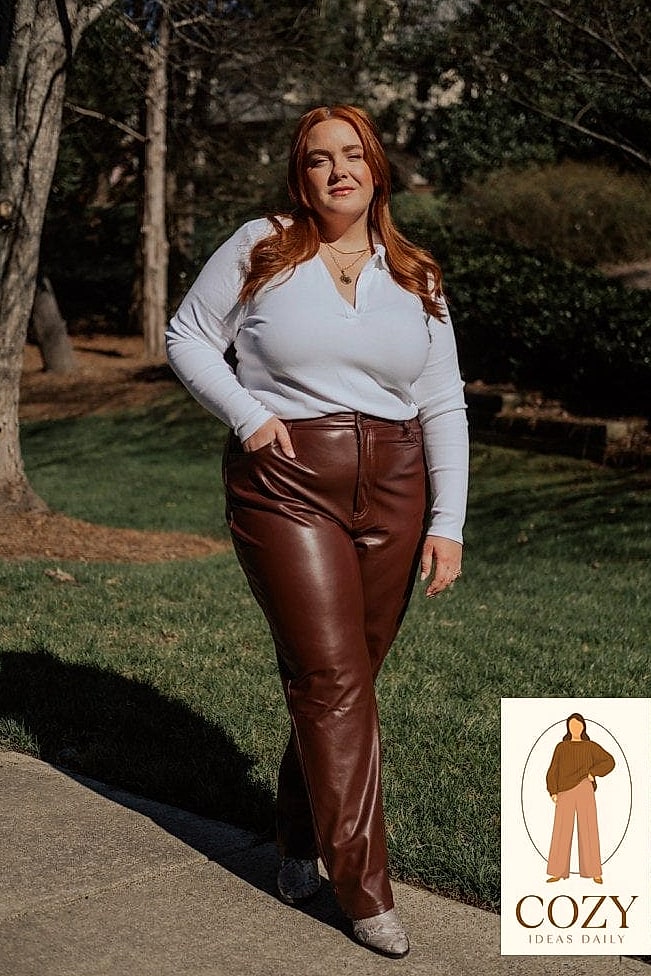 Leather Look Pants and a Simple Tank