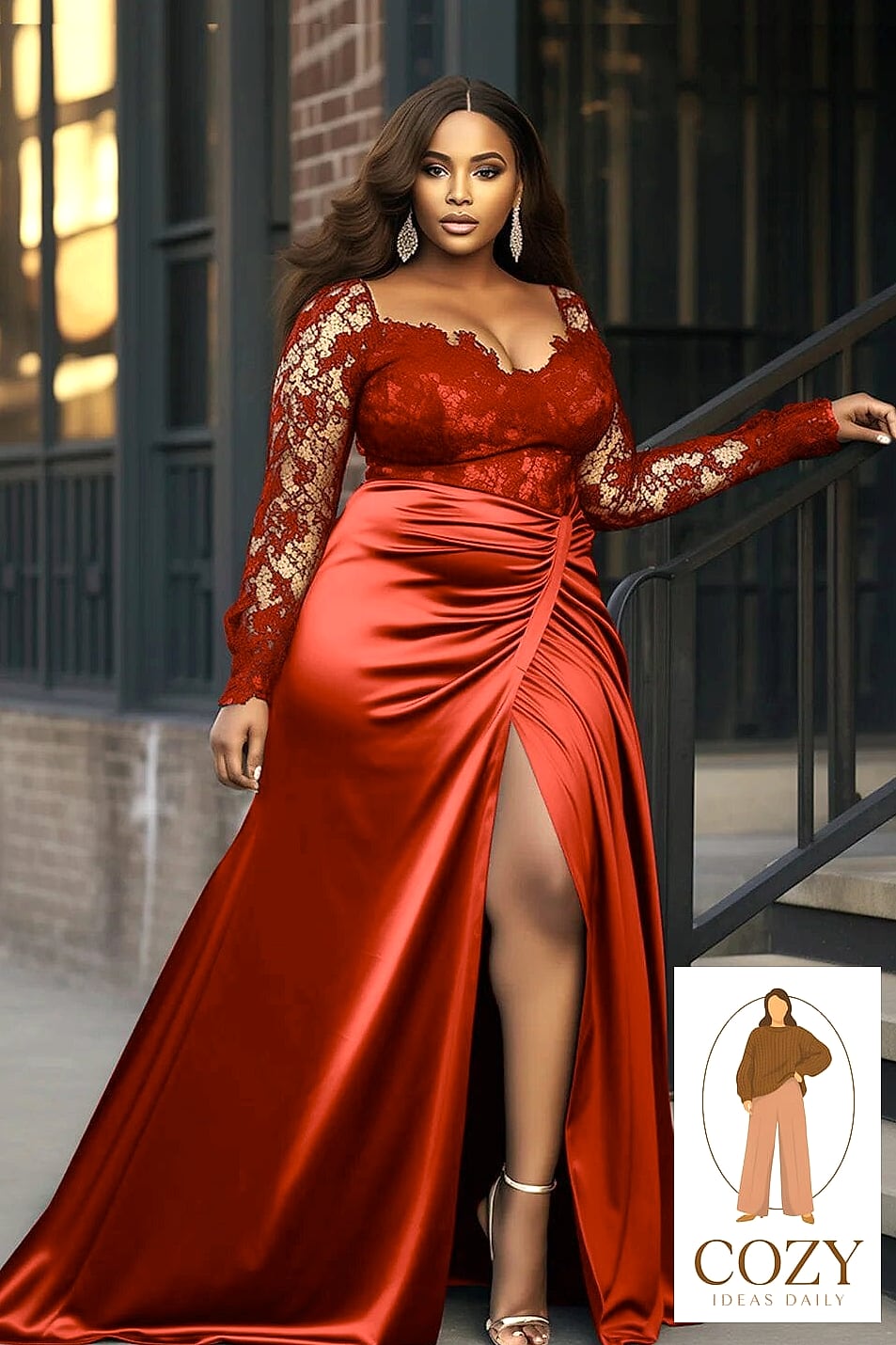 Maxi Dress with a High Slit