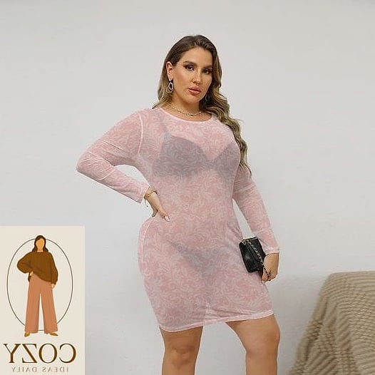 Mesh or Sheer Top Layered Over a Bodysuit