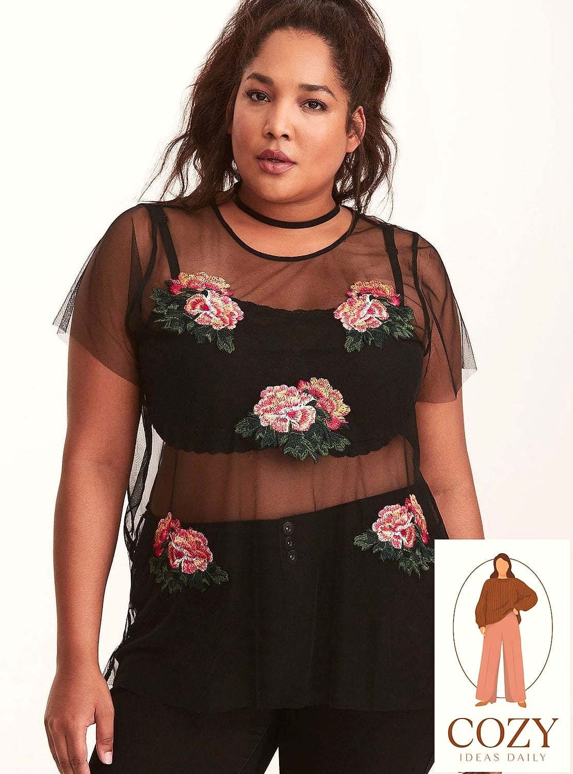 Mesh Top Layered Over a Bralette