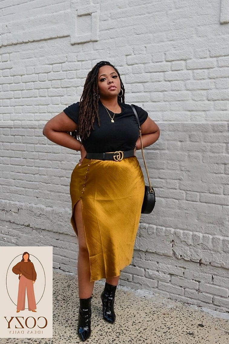 The Midi Skirt and Chunky Sweater Pairing