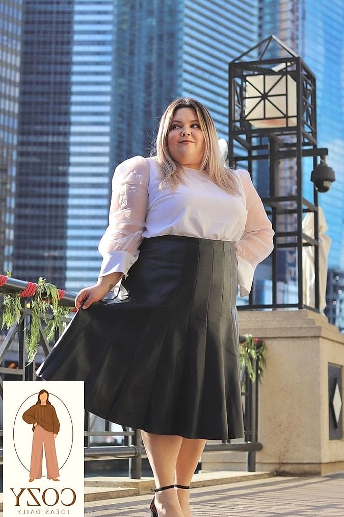 Midi Skirt with a Tucked-In Tee