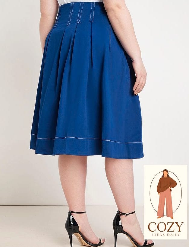 Midi Skirt with Ankle Boots