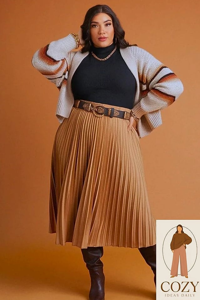 The Midi Skirt and Turtleneck Pairing