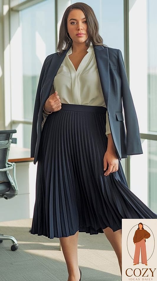 Midi Skirts With Knee-High Boots