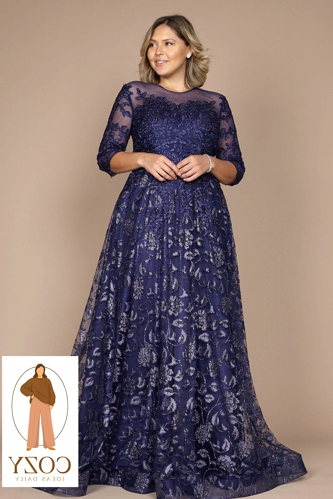 Midnight Blue Sequin Gown