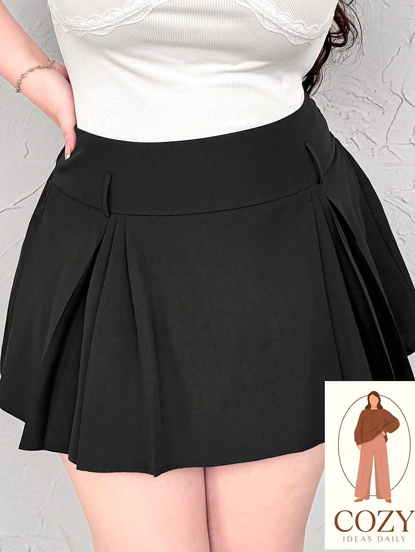 Mini Skirt and Chunky Knit Sweater