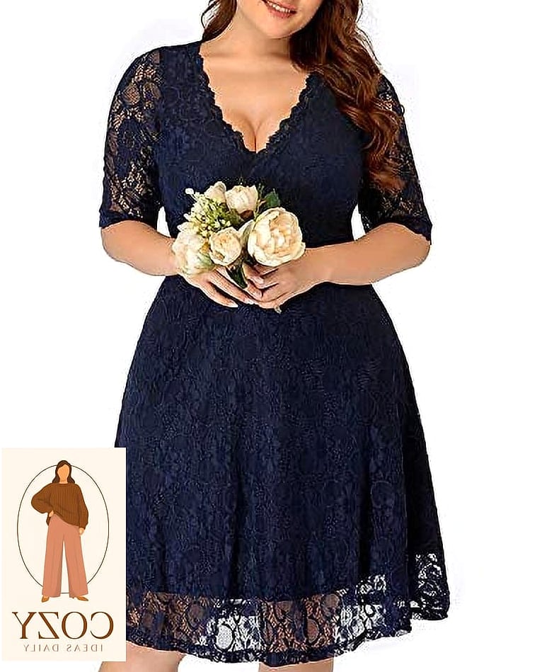 The Navy Lace Overlay Dress