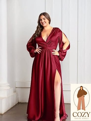 Off the Shoulder Burgundy Gown