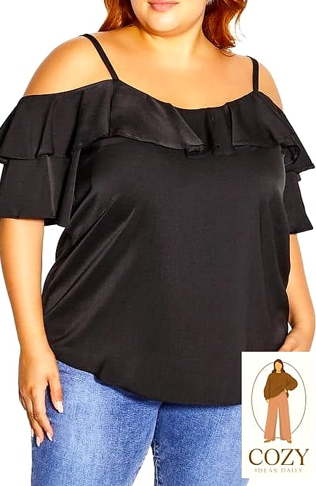 Off-The-Shoulder Top With Wide-Leg Trousers
