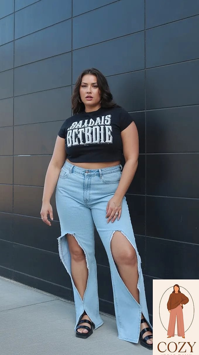 Off-Shoulder Top and Denim Shorts