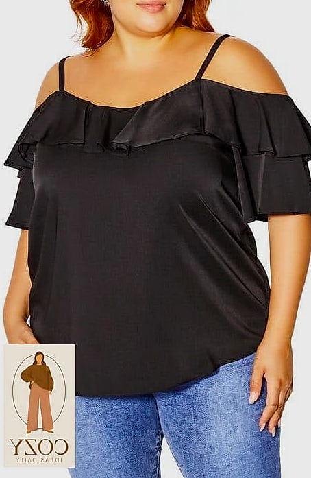 Off-the-Shoulder Tops With Straight Trousers