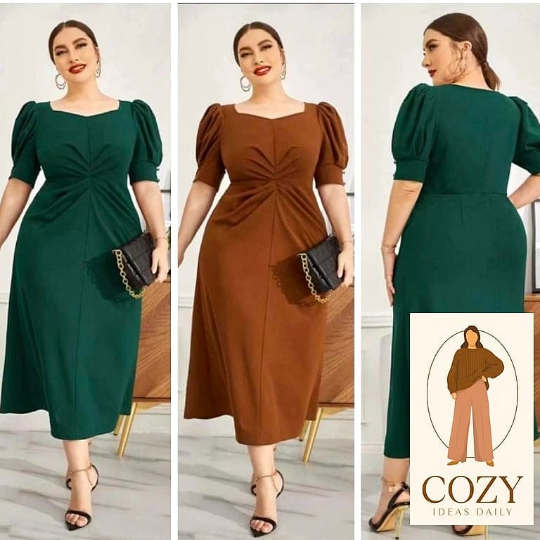 The Off-Shoulder Midi in Emerald Green