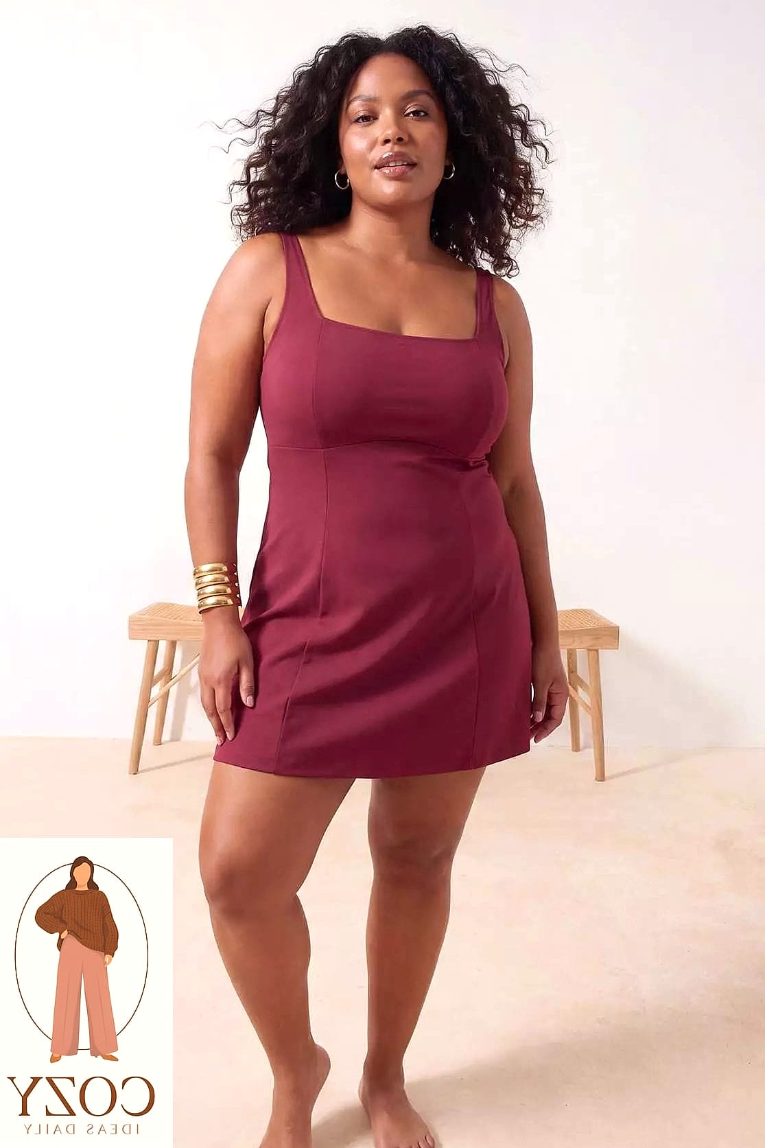 The One-Shoulder Swimsuit in Burgundy