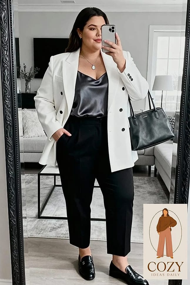 Oversized Blazer, Bodycon Dress Combo