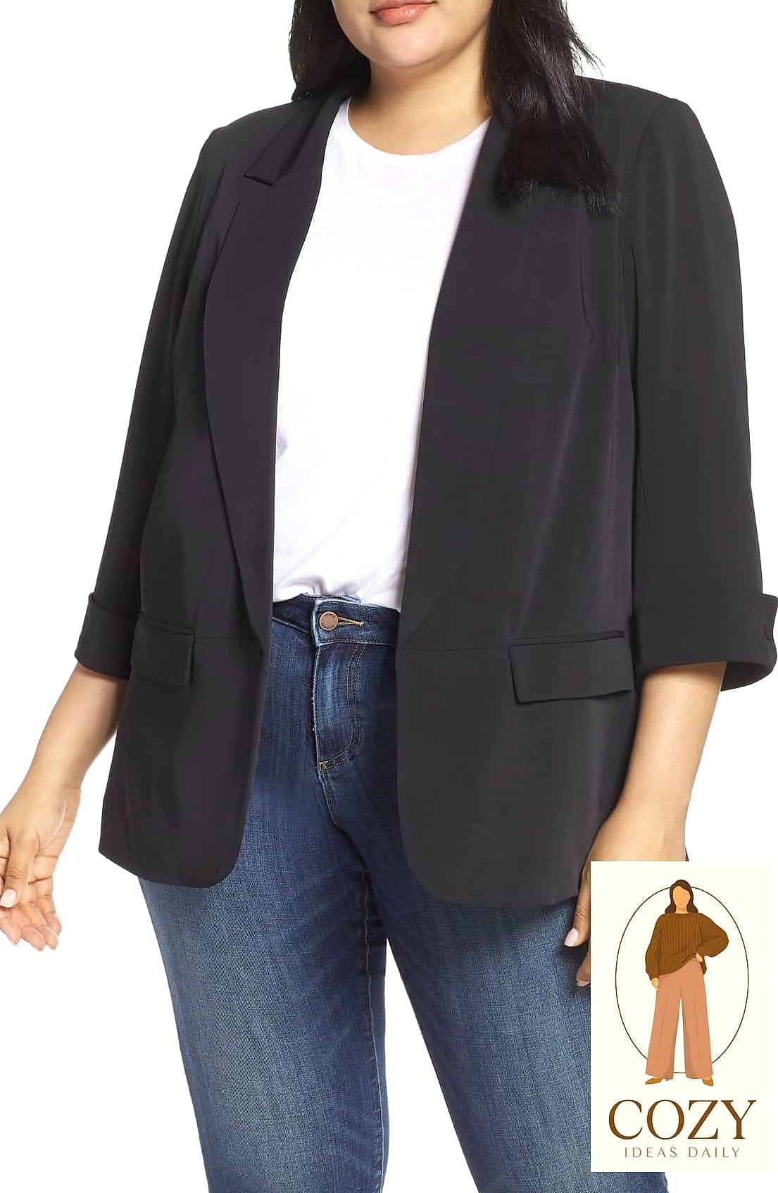 The Oversized Blazer and Bike Shorts Combo