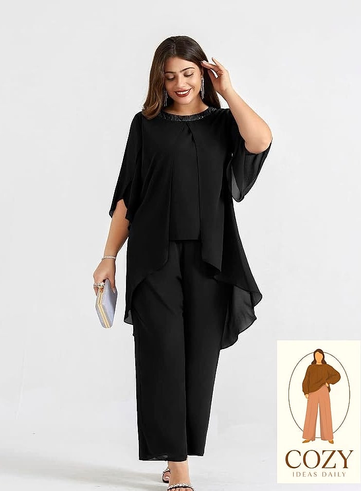 Pantsuit with a Silk Cami