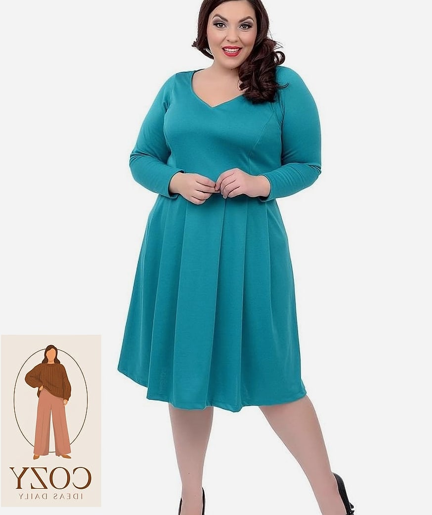 The Peplum Dress in Teal