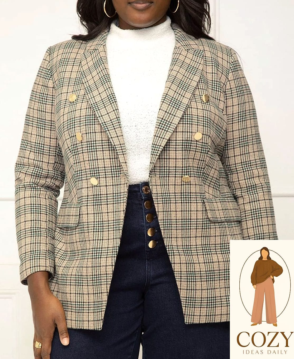 Plaid Blazer as the Statement Piece